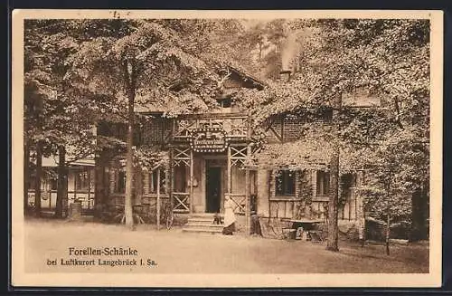 AK Langebrück i. Sa., Gasthaus Forellen-Schänke