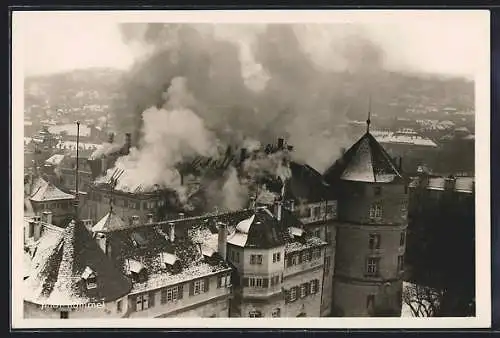 AK Stuttgart, Brand im alten Schloss