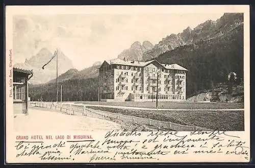 AK Lago di Misurina, Blick zum Grand Hotel