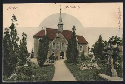 AK Meissen / Elbe, vor der Martinskirche