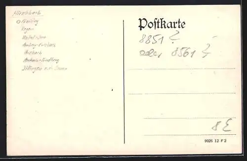 AK Hirschbach / Bayer. Ostmark, Ortsansicht mit Umgebung