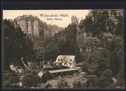 AK Hohnstein / Sächs. Schweiz, Gasthaus Waltersdorfer im Polenztal