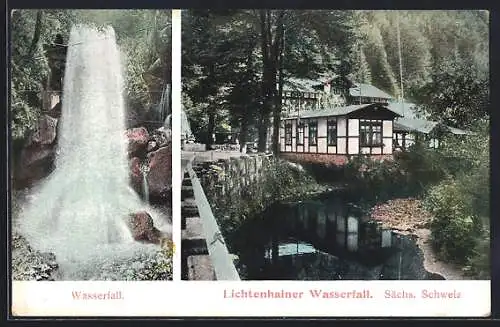 AK Lichtenhain /Sächs. Schweiz, Lichtenhainer Wasserfall