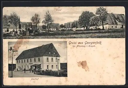 AK Georgenfeld bei Altenberg, Gasthof, Totalansicht