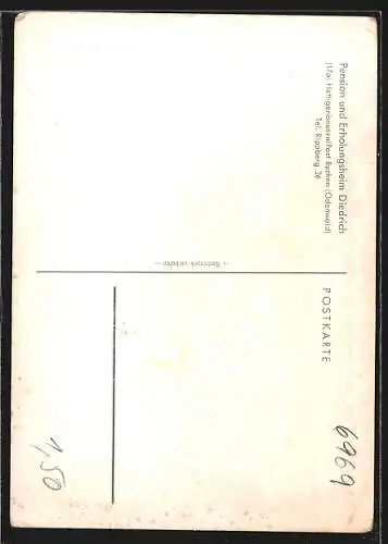AK Hettigenbeuern / Odenwald, Hotel und Erholungsheim Diedrich, Terrasse