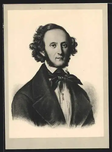 AK Portrait des Komponisten Felix Mendelssohn-Bartholdy