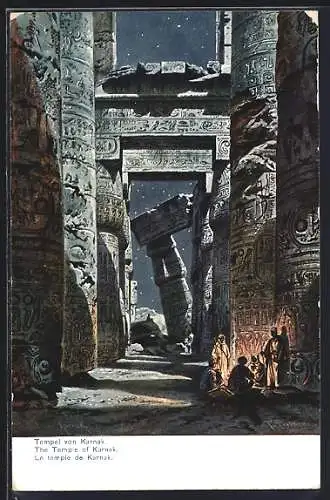 Künstler-AK Friedrich Perlberg: Tempel von Karnak