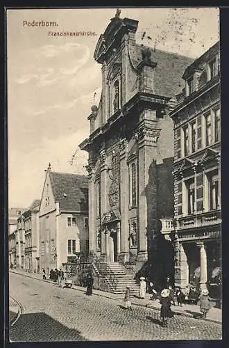 AK Paderborn, Franziskanerkirche in der Westernstrasse