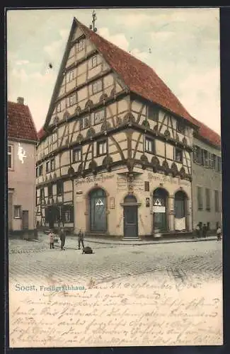 AK Soest, Freiligrathhaus, Drogerie Zur Rose, Inh. Franz Fassbender