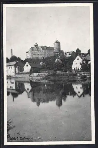 AK Zschopau, Teilansicht mit Schloss