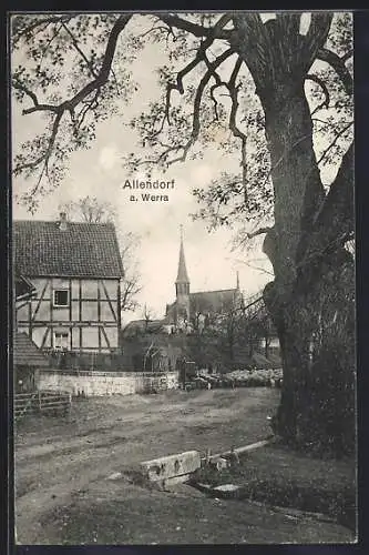 AK Allendorf / Werra, Blick zur Kirche