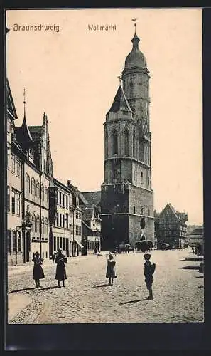 AK Braunschweig, Wollmarkt mit Anwohnern