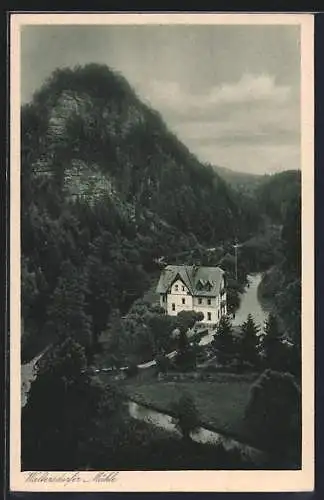 AK Hohnstein / Sächs. Schweiz, Waltersdorfer Mühle