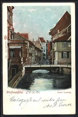 AK Wolfenbüttel, Häuser in Klein Venedig