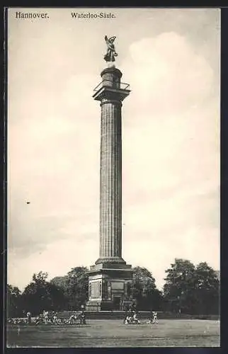 AK Hannover, Blick auf Waterloo-Säule