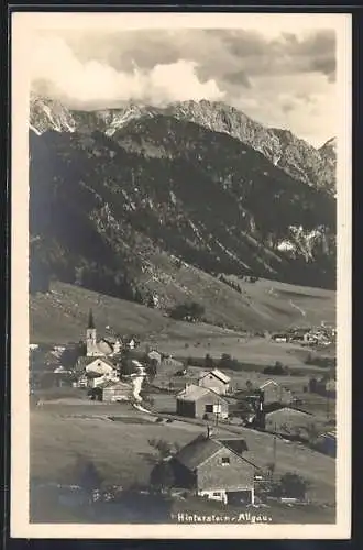 AK Hinterstein, Gesamtansicht mit den Alpen