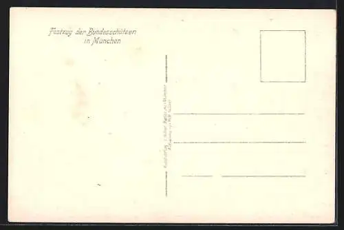 AK München, Festzug der Bundesschützen