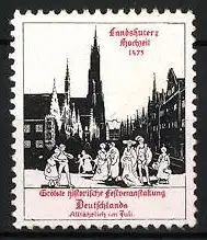 Reklamemarke Landshut, Landshuter Hochzeit 1475, Altstadt mit Festzug