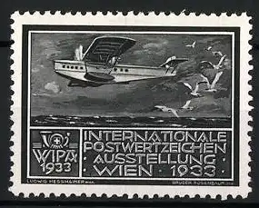 Reklamemarke Wien, Internationale Postwertzeichen Ausstellung 1933, Flugboot Dornier DO-X