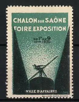 Reklamemarke Chalon-sur-Saône, Foire-Exposition 1930, Bootsführer