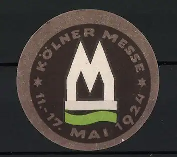 Reklamemarke Köln, Kölner Messe, M-Logo, 1924