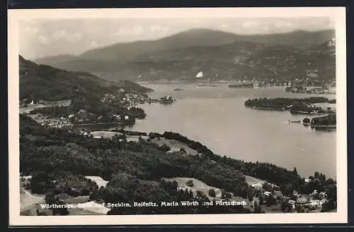 AK Seekirn /Wörthersee, Panorama mit Reifnitz, Maria Wörth und Pörtschach