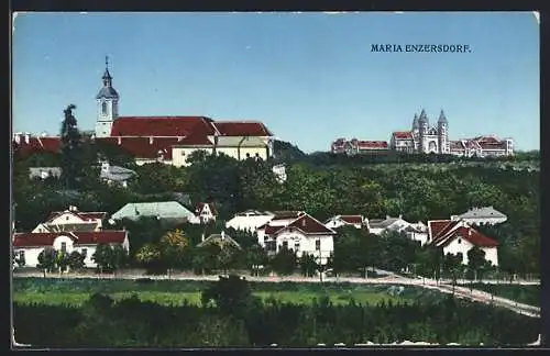 AK Maria Enzersdorf, Blick auf die Ortschaft mit Kirche