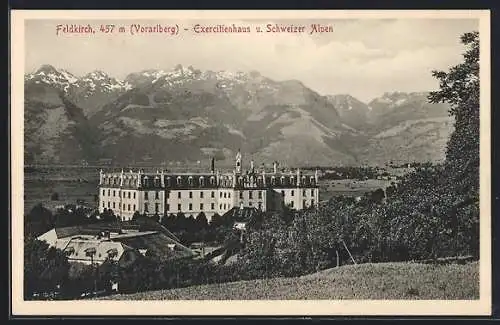 AK Feldkirch, Exerzitienhaus und Schweizer Alpen