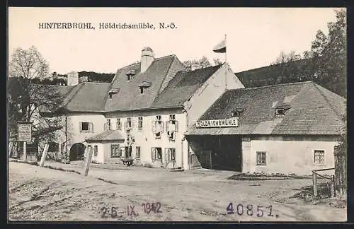 AK Hinterbrühl, Strassenpartie an der Höldrichsmühle