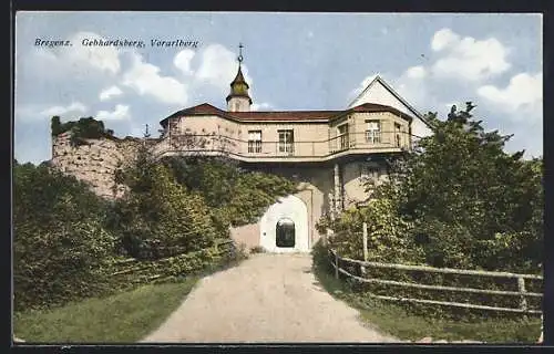 AK Bregenz, Gebhardsberg, Blick zum Ortsrand