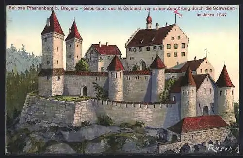 Künstler-AK Bregenz, Schloss Pfannenberg