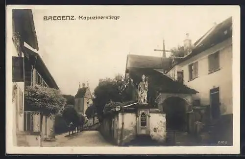 AK Bregenz, Partie an der Kapuzinerstiege