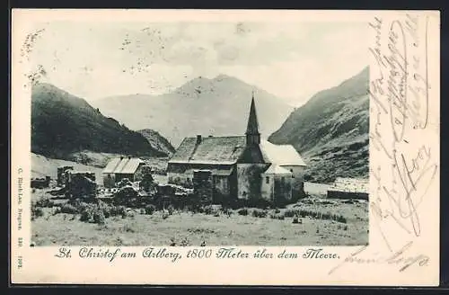 AK St. Christof am Arlberg, Die Kirche im Bergpanorama