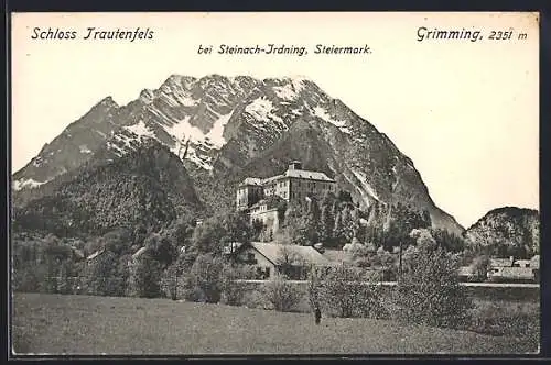 AK Irdning /Steiermark, Schloss Trautenfels mit Grimming