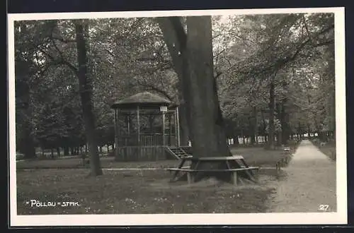 AK Pöllau /Stmk., Pavillon im Park