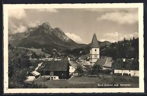 AK Bad Aussee, Ortsansicht mit Sarstein