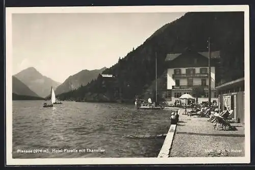 AK Plansee, Hotel Forelle mit Thaneller