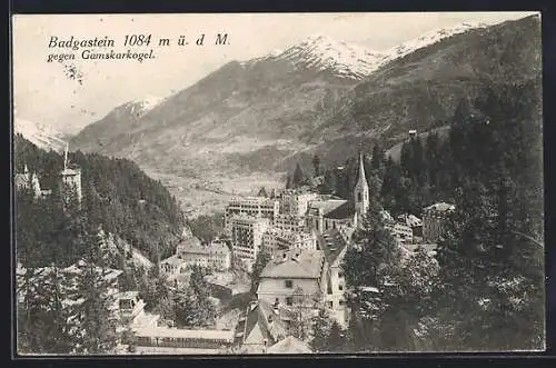 AK Badgastein, Panorama mit Gamskarkogel