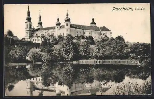 AK Puchheim /Ob.-Oe., Blick auf das Schloss