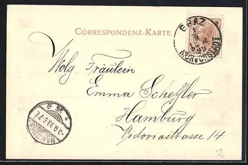 AK Graz, Ortsansicht von Lustbüchel