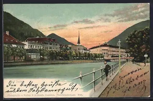 AK Bad Ischl, Promenade an der Esplanade