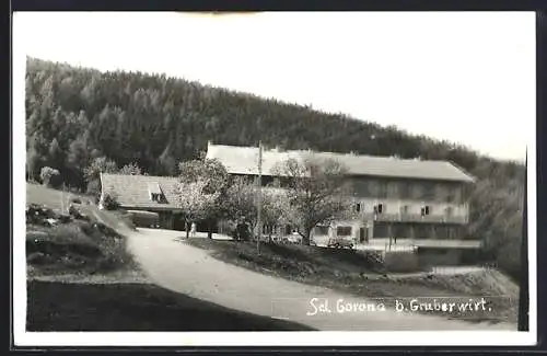 AK St. Corona, Gasthof Gruberwirt mit Einfahrt