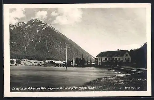 AK Seespitz am Achensee, Ortsansicht gegen die Kirchenspitze