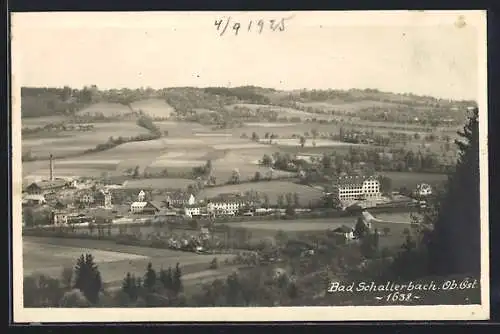 AK Bad Schallerbach /Ob. Öst., Ortsansicht vom Berg aus