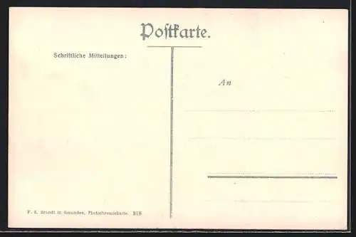 AK Unterach am Attersee, Ortsansicht gegen Höllengebirge