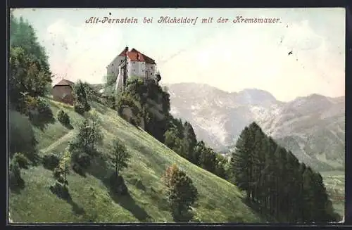 AK Kirchdorf-Michelsdorf, Burg Alt-Pernstein mit der Kremsmauer