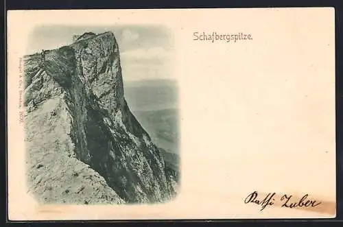 AK Schafberg, Blick auf die Felswände Schafbergspitze