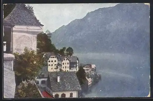 AK Hallstatt, Blick vom Friedhof