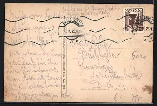 Künstler-AK sign. F. Kallmorgen: Der alte Peterskeller in Salzburg