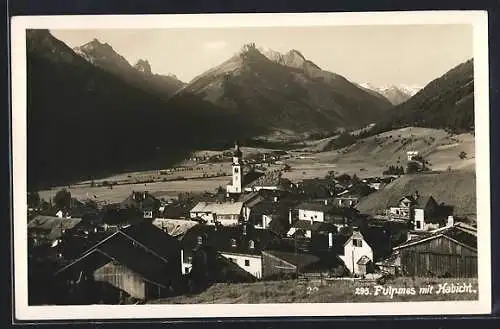 AK Fulpmes, Ortsansicht aus der Vogelschau